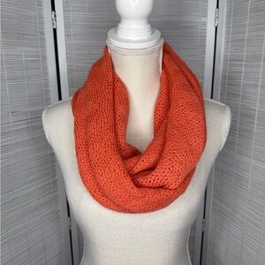 Sol Alpaca Orange Knit Infinity Scarf
